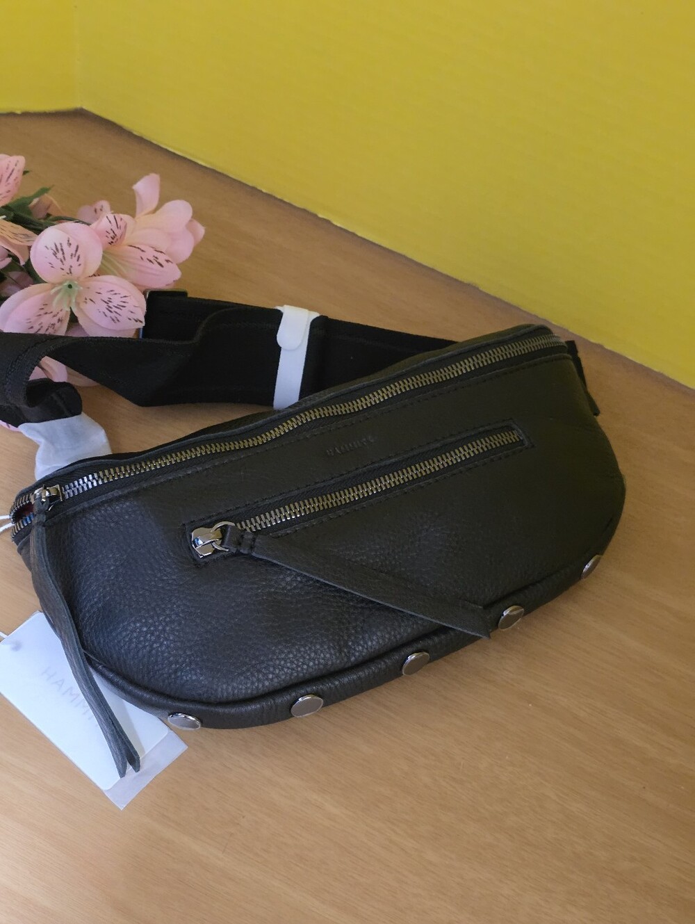 Hammitt Black Leather MD Charles Crossbody Bag - Picture 5 of 9